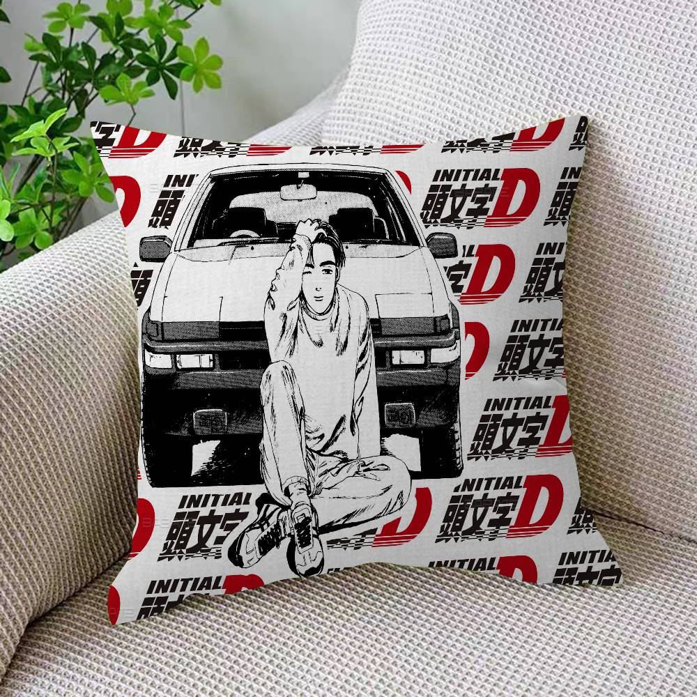 Initial D Лавка тофу Фудзивары Персонализированное изображение Текст Домашние декоративные подушки Бытовые подарки 45x45 см