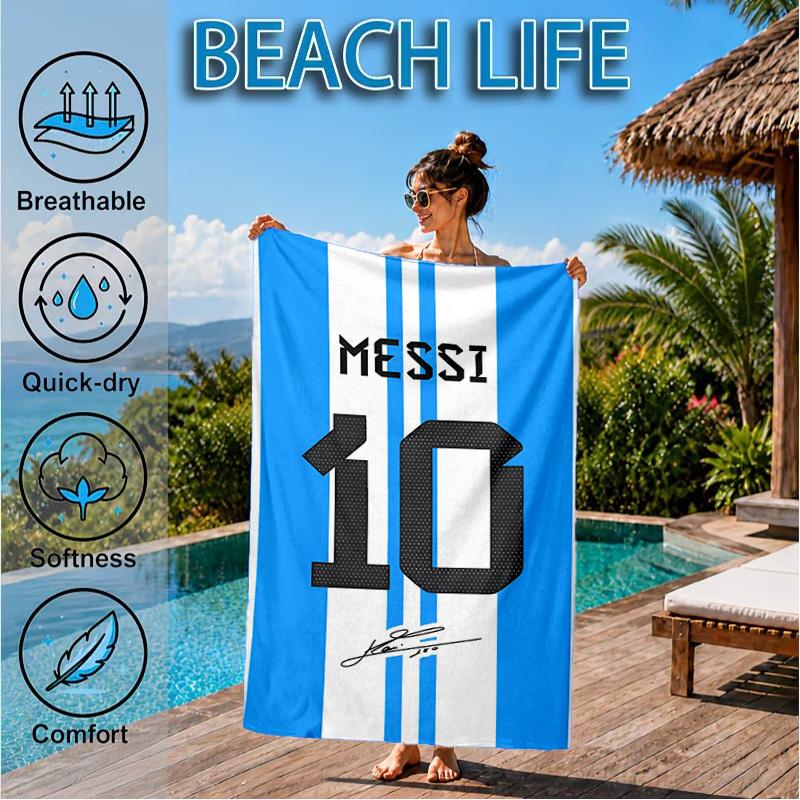 Number 10 Beach Towel, Quick-drying, Easy to Care for, Suitable for Both Fitness and Beach Vacations,Sports Essential