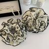 2025 New Black Floral XL Four-Layer Lace Scrunchie Hair Accessory