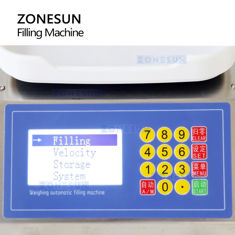 ZONESUN Полуавтоматическая дозирующая машина для розлива жидкостей с мембранным насосом ZS-M1080S
