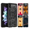 Жесткий ПК чехол для телефона Samsung Galaxy Z Flip 7 6 5 4 Черная крышка для Galaxy Z Flip 3 Складная футбольная баскетбольная тактическая доска