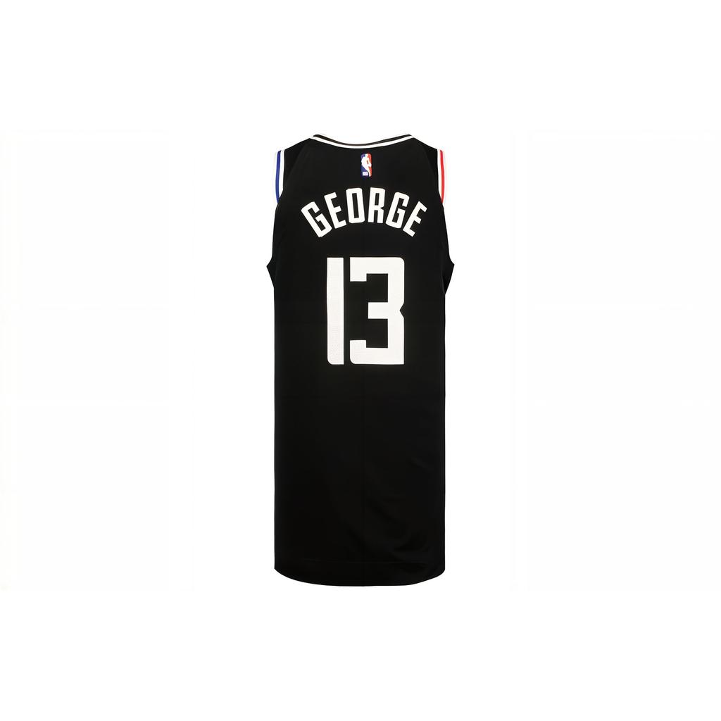 Nike Los Angeles Clippers 2022-2023 Сезон Player Edition Paul George 13 Геометрический номер Буквы Узор Топы Мужские Топы Черный DQ0247-010