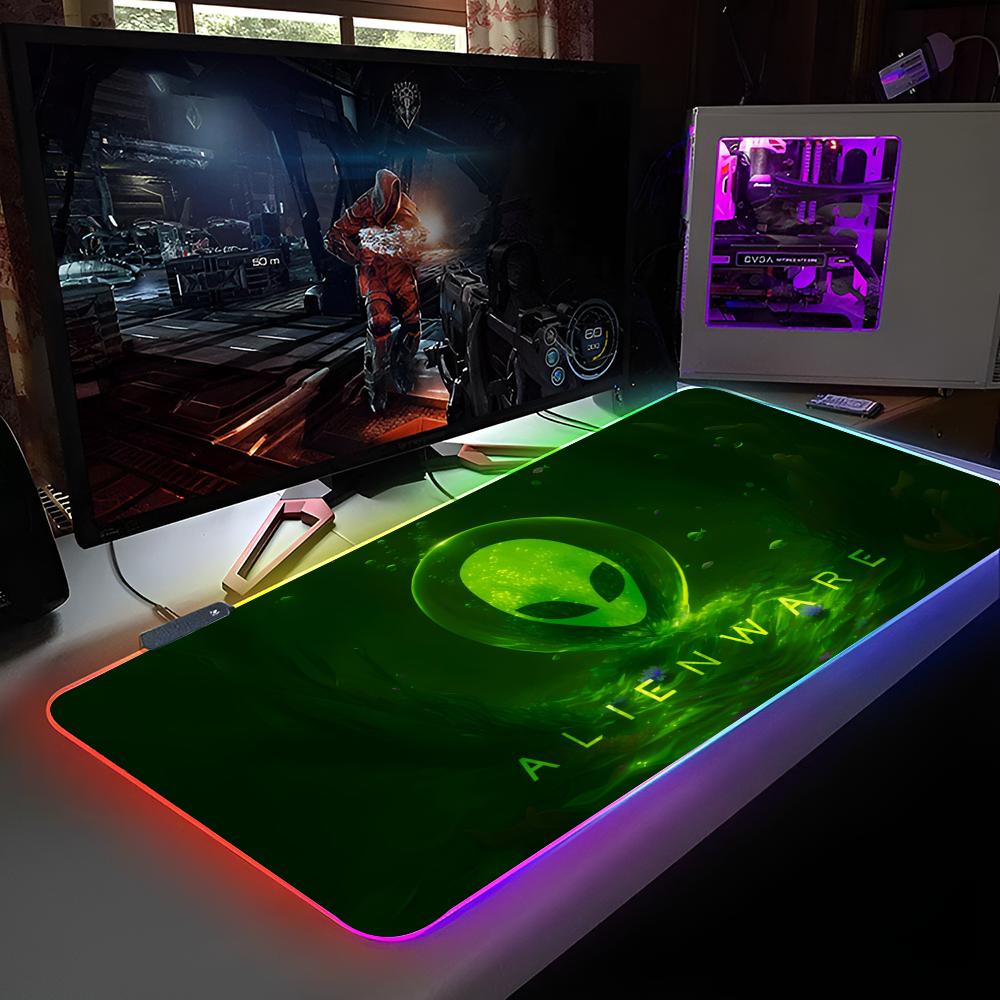 Коврик для мыши Alienware Коврик для мыши с RGB-подсветкой Коврик для мыши для ноутбука Коврик для мыши для ноутбука Геймерский стол Компьютерный стол Игровые аксессуары