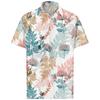Men's Hawaiian Printed Button Short Sleeve Shirts Men's Casual Fashion Short Sleeve Shirts