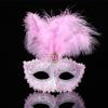 Party Mask Women Masquerade Luxury Peacock Feathers Half Face Mask Cosplay