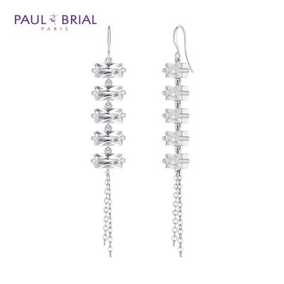 PAULBRIAL PGBE0173 Серьги-цепочки с кристаллами