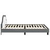 Kids Bed Frame with Headboard Light Grey 90 x 200 cm PU
