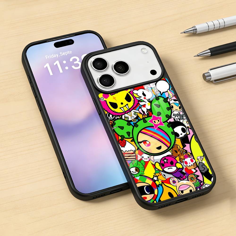 T-Tokidoki A-Art B-Bright Cartoon Phone Case For iPhone17,16,15,14,13,12,Pro,Max,Magnetic For Magsafe Wireless Charging