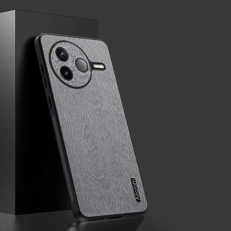 Матовый тонкий чехол для телефона с рисунком дерева для Xiaomi 14T 13T Pro Poco X6 X5 Pro Redmi 14C Note 13 12 11 Pro Роскошная текстура противоударный мягкий бампер из ТПУ