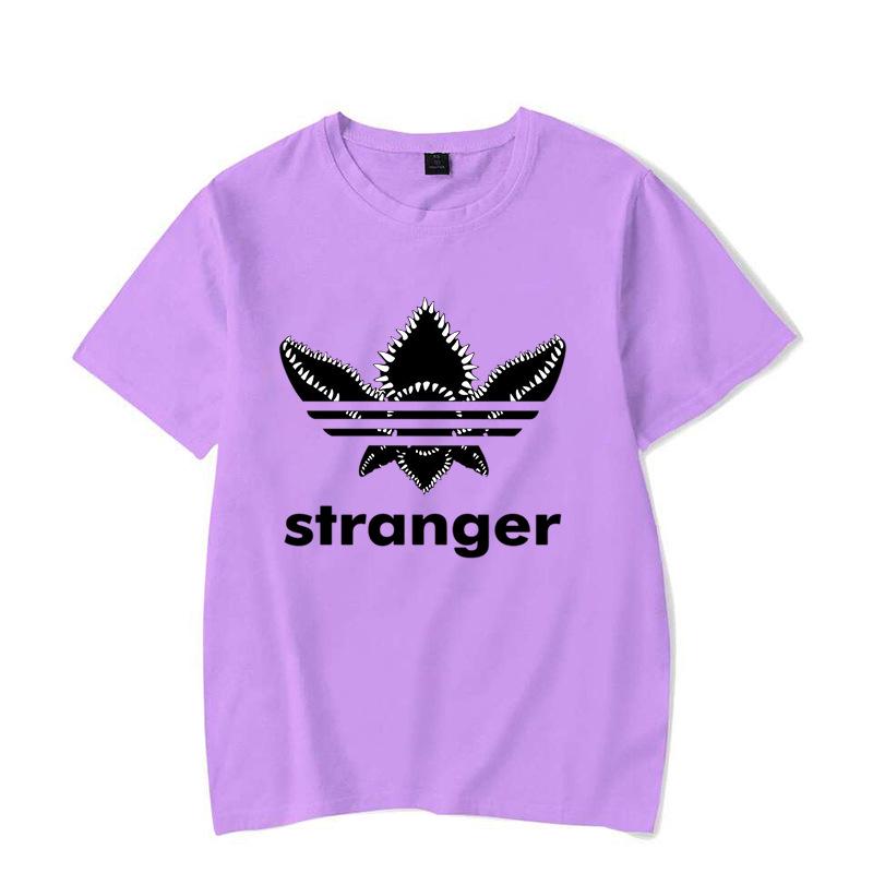 Женская летняя футболка с коротким рукавом и принтом букв из сериала «Очень странные дела» - Мягкая и удобная