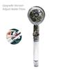 Updated Version Turbo Shower Head Pressurised Spiral Fan Shower Head Rain Shower Rosette Set Handheld Nozzle with Filter Cotton