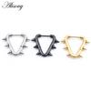Alisouy, 2 шт., серьги-кольца в стиле панк, хип-хоп, из нержавеющей стали, с шипами, конусом, заклепками, треугольными ушками, спиралью, с пряжкой Huggie, для женщин и мужчин, унисекс, серьги-кольца