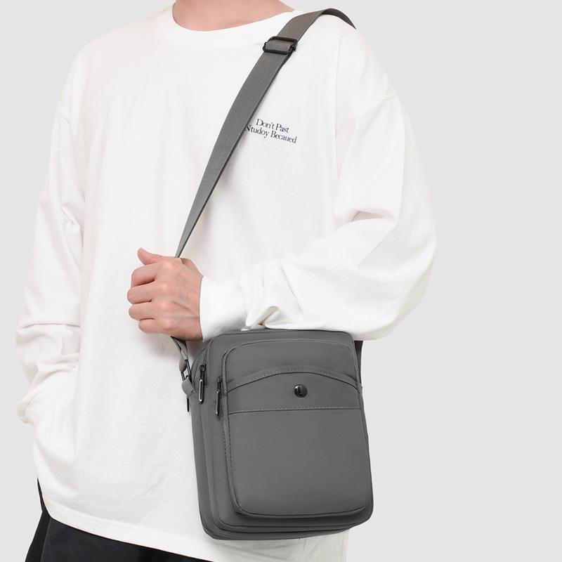 Men's Lightweight Oxford Cloth Crossbody Bag - Trendy Travel Shoulder Handbag & Vertical Sports Backpack