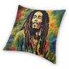Bob Marley Could You Be Loved Pillowcase Polyester Linen Velvet Pattern Zip Decor Home Cushion Case