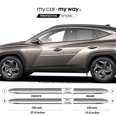 HYUNDAI TUCSON 2022+ Хромированные накладки на боковые двери