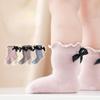 0-8Years Baby Socks for Autumn/winter New Bow-knot Baby Girl Socks Korean Style Cute Solid Color Soft Cotton Newborn Socks