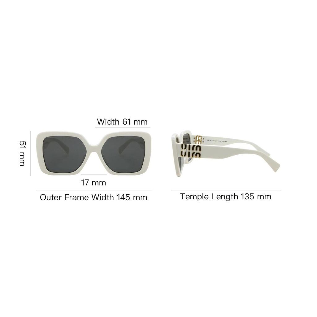 Miu Miu Logo Acetate Square Sunglasses Women sunglasses White MU10YS1425S0