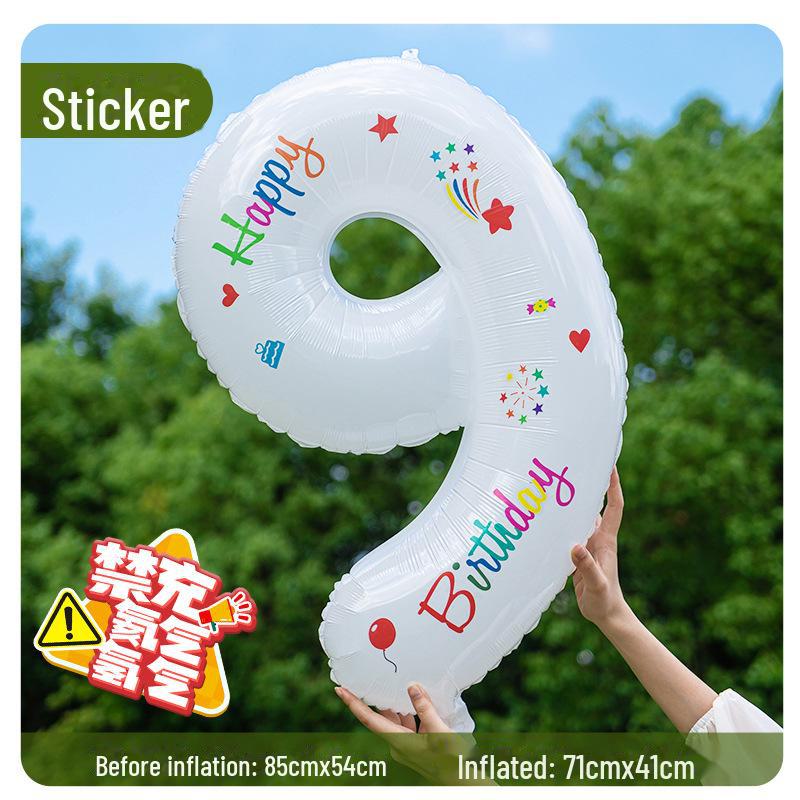 1st Birthday Balloon Cake Scene Decoration for Baby, Boys & Girls – Party Photo Props