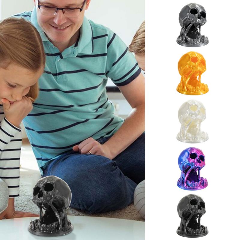 Башня для кубиков в виде черепа Реалистичная фигурка-украшение в виде черепа Башня для ролевых кубиков Ретро башня для кубиков-скелетов Декор для рабочего стола на Хэллоуин