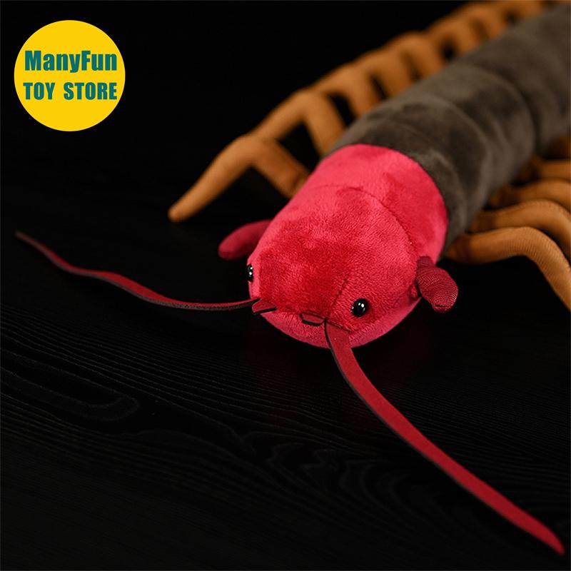 Реалистичная Многоножка Высококачественная Плюшевая Многоножка Scolopendra heros Плюшевые Игрушки Животные Похожие на Настоящих Симуляция Плюшевая Кукла Игрушка