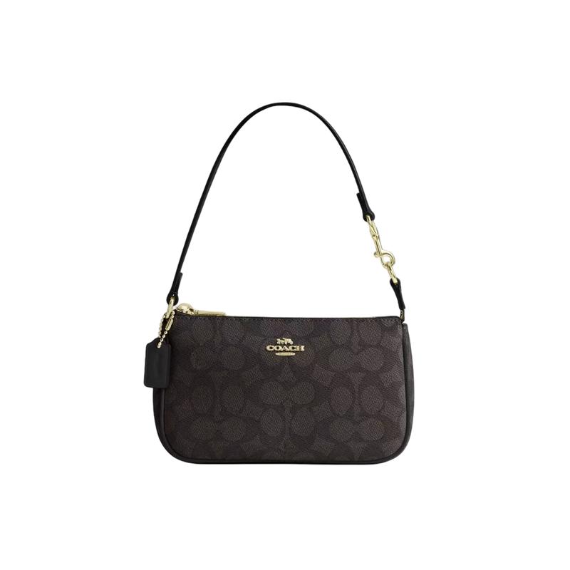 COACH shoulder bag [Customized bag] Nolita 19 Twilight Pearl Palace style Elegant and high-end Gilt Pearl Rhyme Basic Package (Pack + Dust Bag)