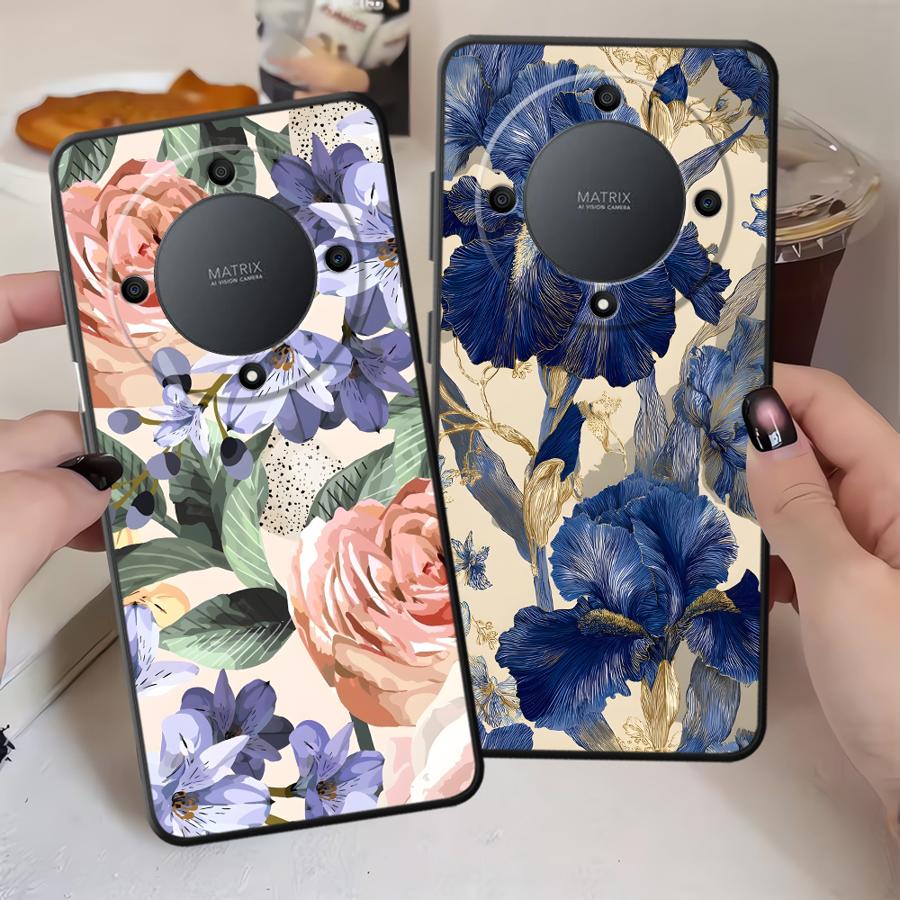 Красивый чехол с цветами для Honor 8X X7 X5b 70 X6 200 400 Lite Magic5Lite 90 X9a X8 Funda Чехол для телефона