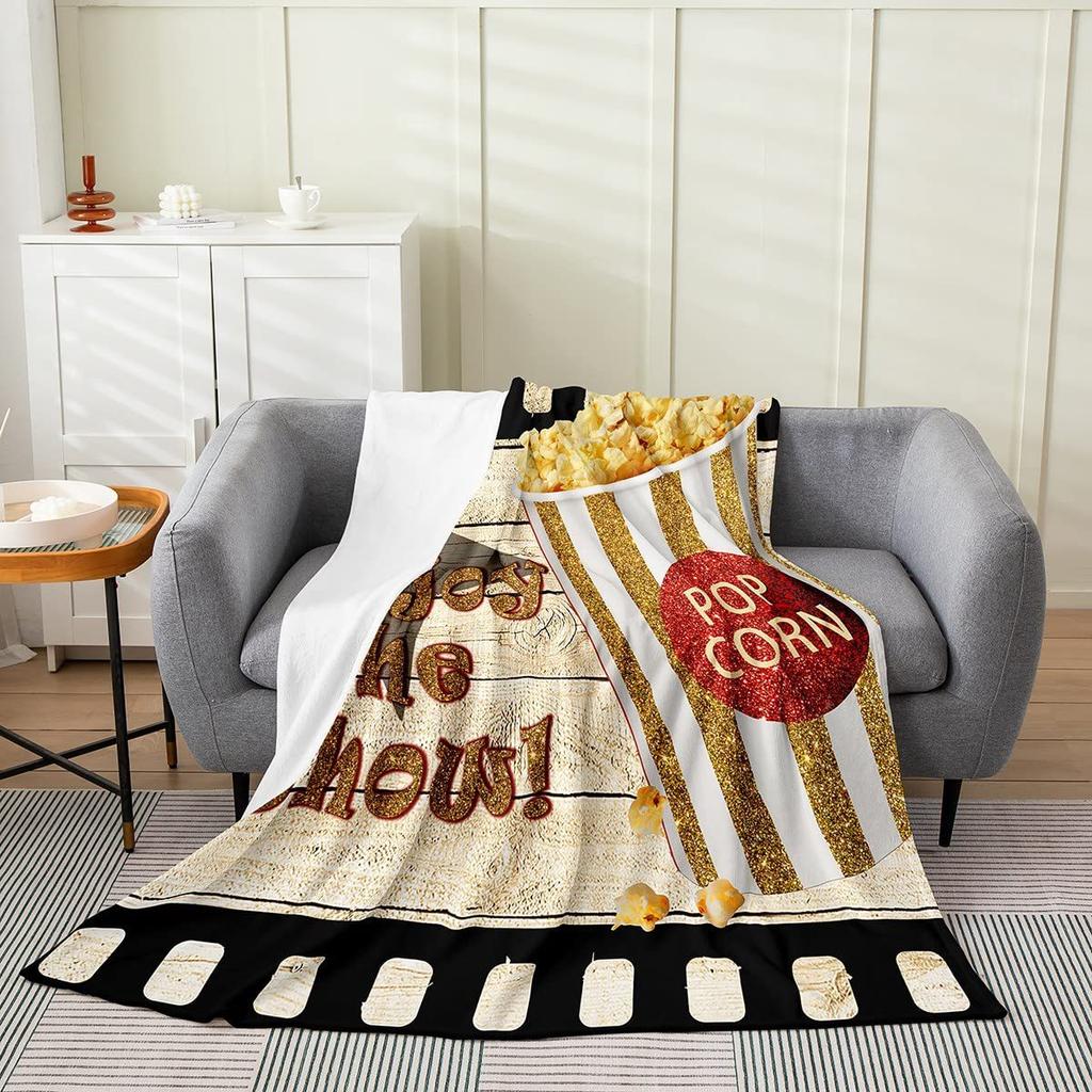 Плед с принтом серии «Попкорн» для дивана, кровати, путешествий, кемпинга, гостиной, офиса. Охлаждающий плед для всех сезонов. Подарки