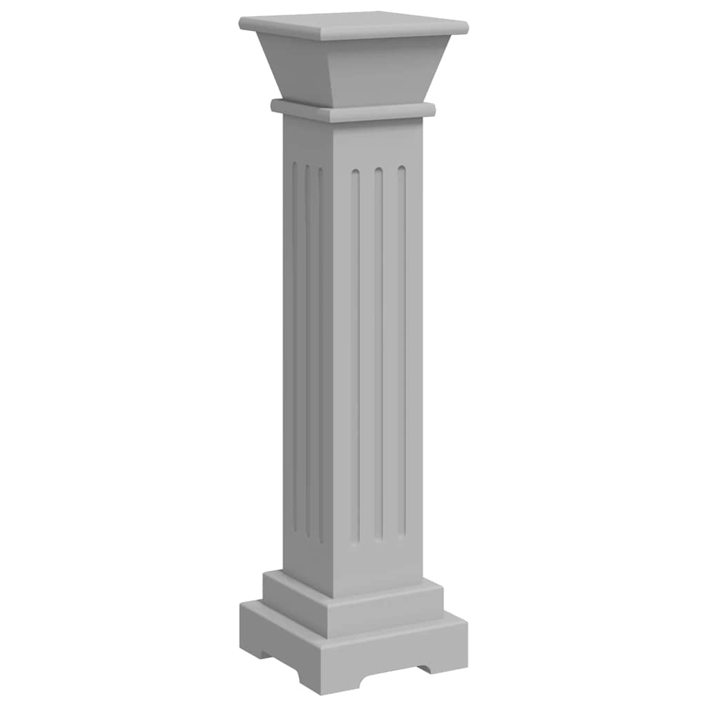 Classic Column Plant Stand Gray 17 x 17 x 66 cm MDF