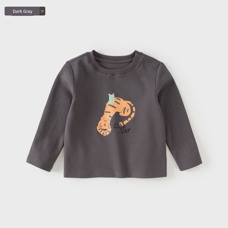 David Bella Girls' Long-Sleeved T-Shirt Boys' Class a Pure Cotton Top 2026 New Spring Fashion Children's Stylish Base Shirt