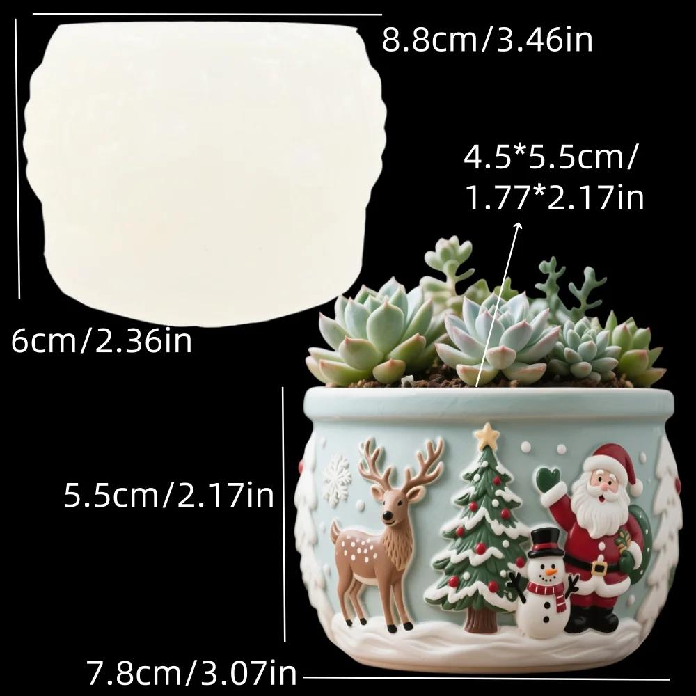 Теплый Дом Рельеф Смола Гипс Форма для Цветочного Горшка Зеленое Дерево Окружает Дом Рельеф Цемент Бетон Форма для Цветочного Горшка Рождественский подарок