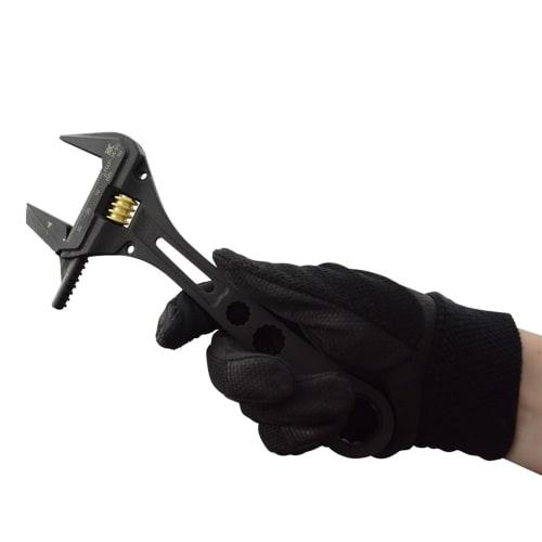 Fujiya Geared Pile Wrench, Black and Gold, Maximum Opening 38mm, FGLP-38-BG