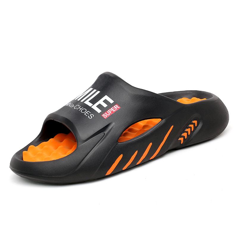 Мужские массажные тапочки, шлепанцы, домашние и уличные сандалии, пляжная повседневная обувь, мужские тапочки на удобной подошве