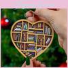 Modern Heart Shaped Acrylic Decorative Ornament For Readers And Librarians Car Interior Decor