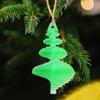 3D-печатная зеленая вращающаяся новогодняя елочная игрушка, рождественское украшение для дома