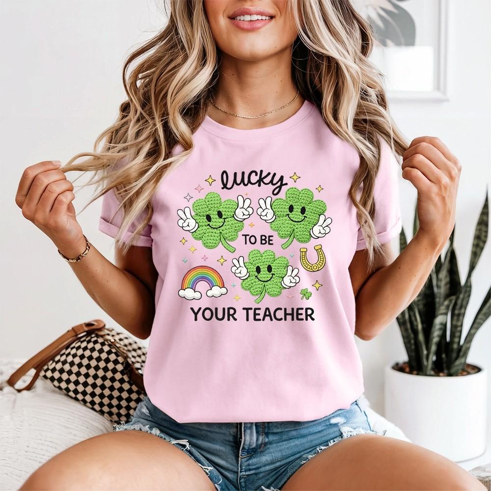 Comfort Colors Unisexs St Patricks Day Teacher Tshirt Lucky To Be Your Teacher