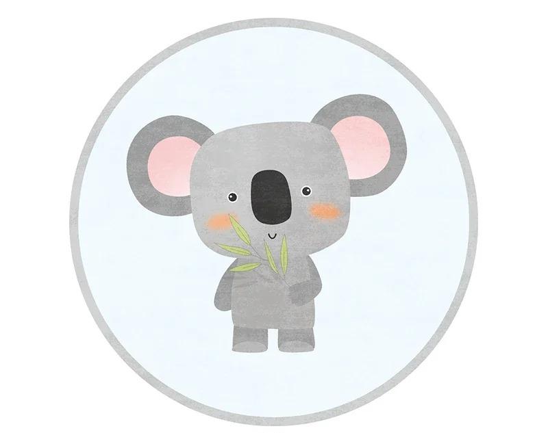 Мультяшные ковры для гостиной, милый декор для спальни, круглые коврики, нескользящий напольный коврик для стула, прикроватный ковер для детской комнаты, ковер для кабинета