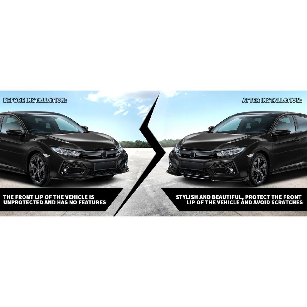 HTTYYX Разделитель губы диффузора бампера кузова спойлер защита для Civic Hatchback/Седан/Купе/Type R FK7 FK8 Si 2016-2021