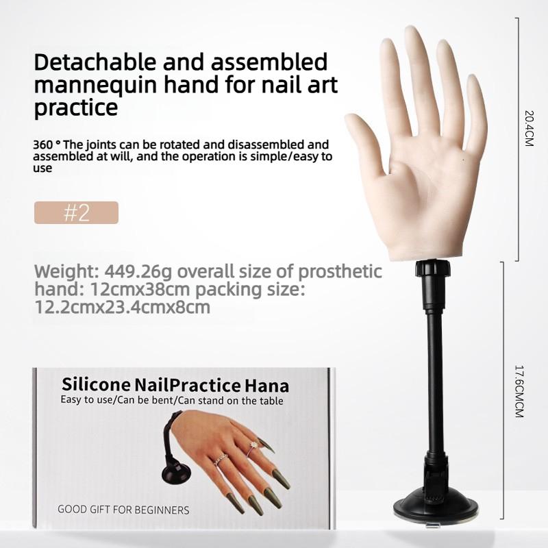 FlexibleNail Art Practice With Stand Flexible RealisticNail Art Training Tool Can Insert False NailsJewelry Display Custom Brand