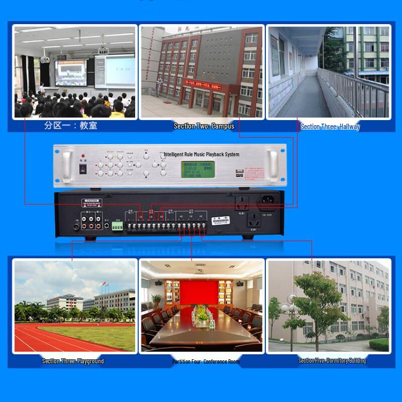 Lingsheng MP3 Timer Player Smart Campus Broadcasting System CN plug (adapter included)