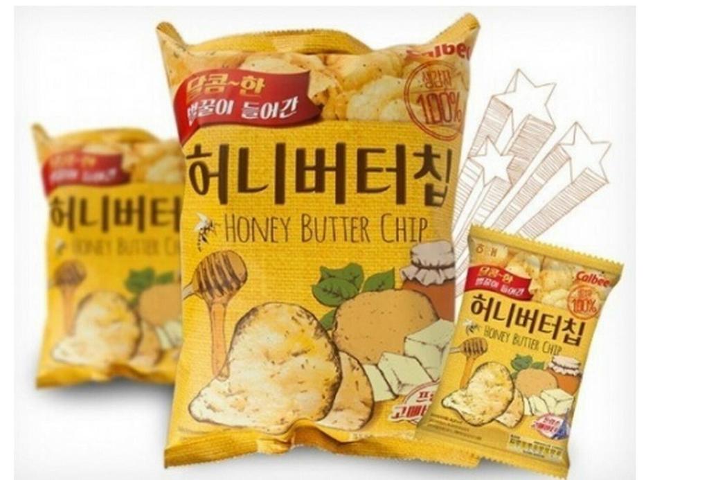 1 коробка чипсов Honey Butter Chip New Haetae Korean Potato Snack Chips Crackers 60 г x 16 шт. Прямая доставка за границу