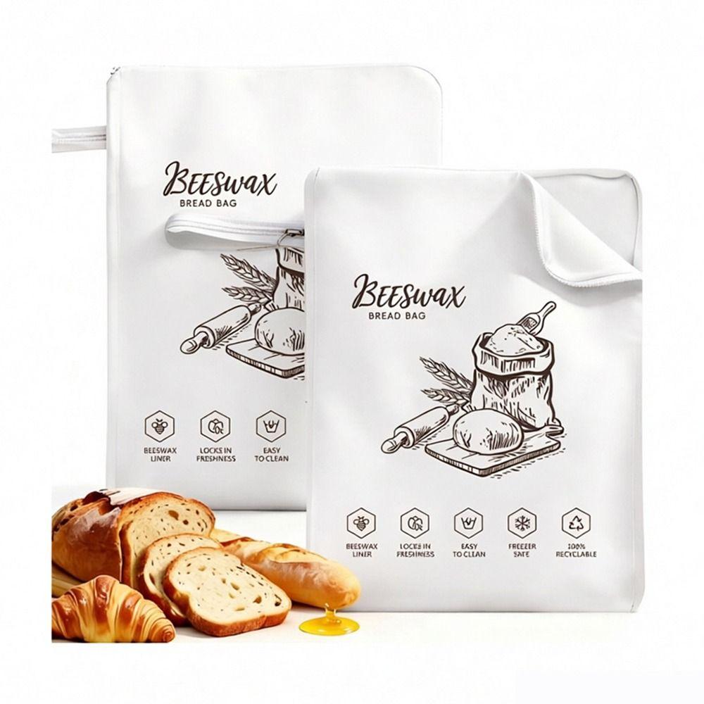 1pc Beeswax Coated Sourdough Bread Bags Reusable Food Storage Bags New Beeswax Bread Bags Homemade