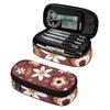 Pencil Bag Strong Polyester Fabric Multi Compartment Easy Open Zipper with Main Compartment Mesh Pocket and Pen Slots for Students