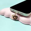 1pc Mobile Phone Dust Plug, Metal Fashion Heart Shape Pendant Dust Plug - Decorate Your Phone!