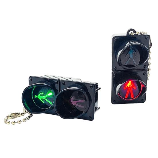 1/2 шт. Мини-светофор брелок электрический миниатюрный дорожный брелок держатель для ключей