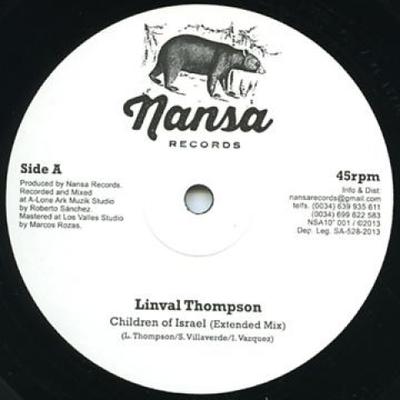 10-дюймовая пластинка LINVAL THOMPSON / PAPPA CRUZ; RANKI - Дети Израиля (Расширенный микс) / NSA10001 Nansa 2014 Великобритания Регги, Ска и Даб