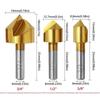 90° Single-Flute Chamfering Countersink Tool for Tapered Wood Screw Holes