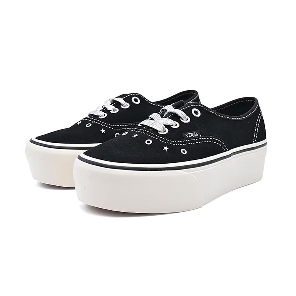 Vans Оригинальные Платформа Удобная Посадка Низкие Скейт-Кеды Унисекс Кроссовки Черные VN000CN0BLA