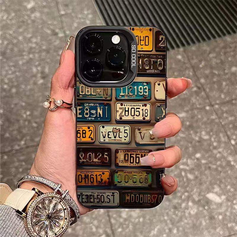 Персонализированный ретро номерной знак Чехол для телефона Для IPhone 17 17Air 16 Pro Max 15 14 Plus 13 12 11 16e 17Air Чехол Funda