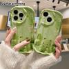 Phone Case: 2D flat design suitable for iPhone 18 17 16 15 14 13 Pro protective case, little frog desk, perfect Christmas and Halloween holiday gift