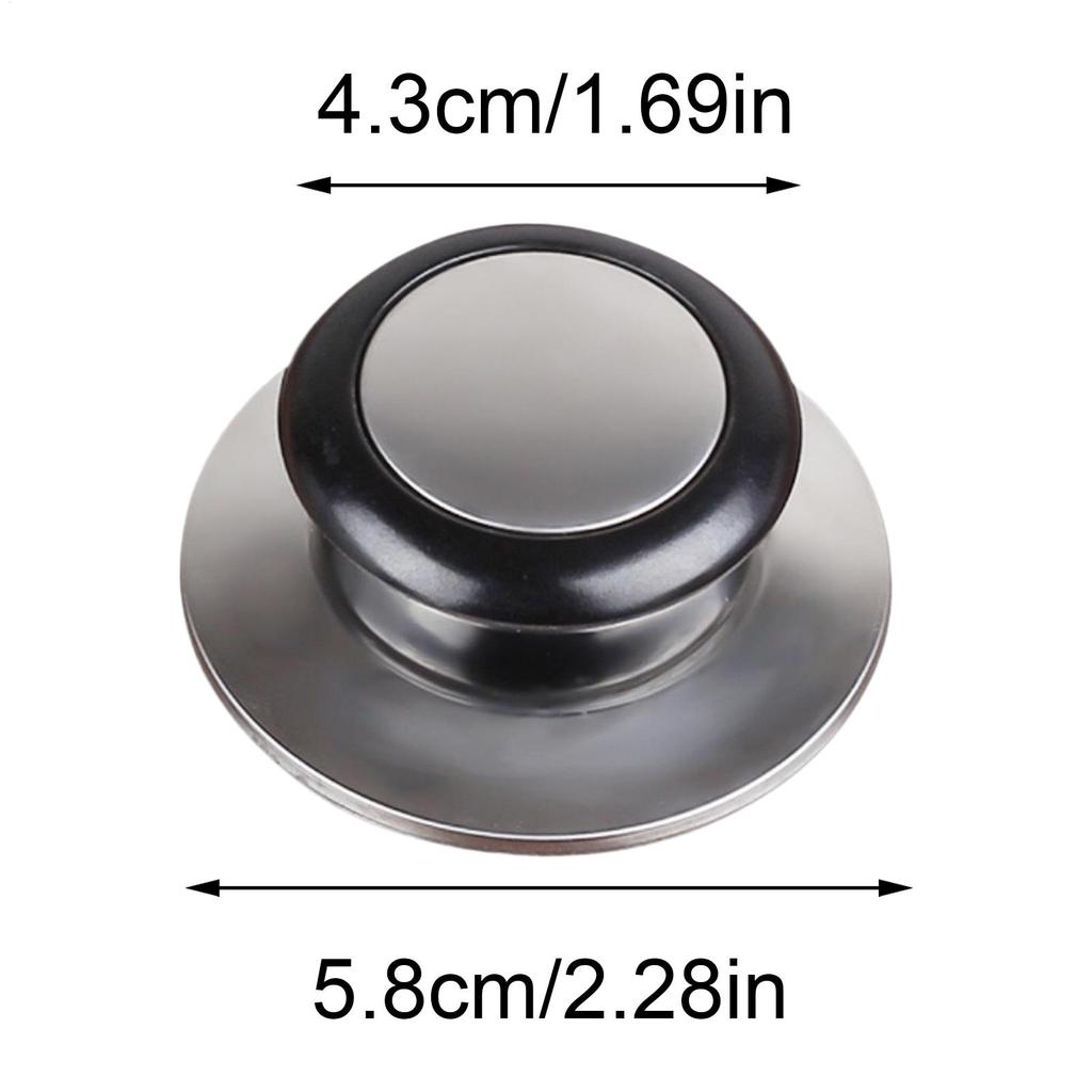 Pot Lid Handle Replacement Stainless Steel Universal Pot Cover Knob for Skillet Slow Cooker Home Kitchen Restaurant Dining Room